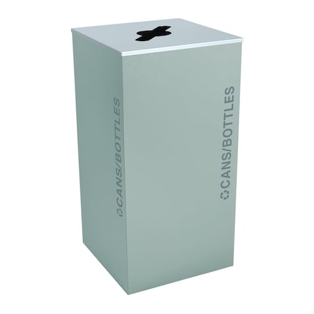 Ex-Cell Kaiser 36-Gal. Square Receptacle - Cans/Bottles Decal, Hammered Grey Pebble RC-KD36-C BT-HMG